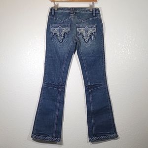 Antik Denim Western Bootleg Jean Bandana pockets RARE Y2K Made in USA NWOT 28